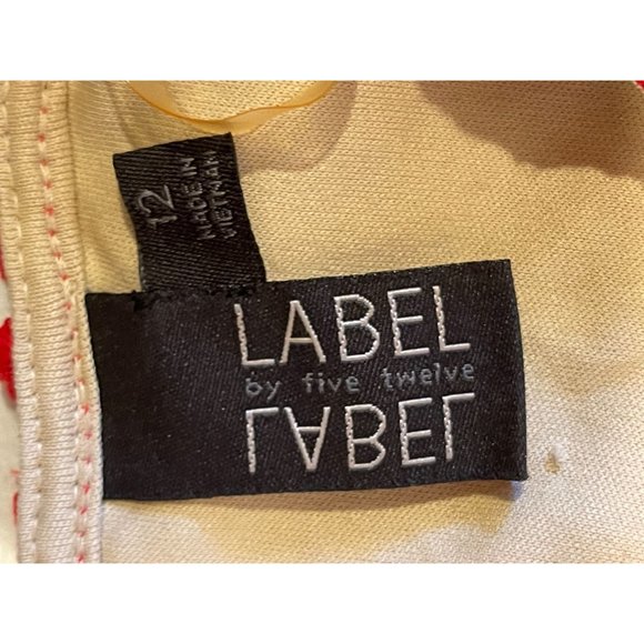 Label By Five Twelve Womens Lace Crochet Sheath Dress Short Sleeve Red Size 12 - Picture 6 of 8